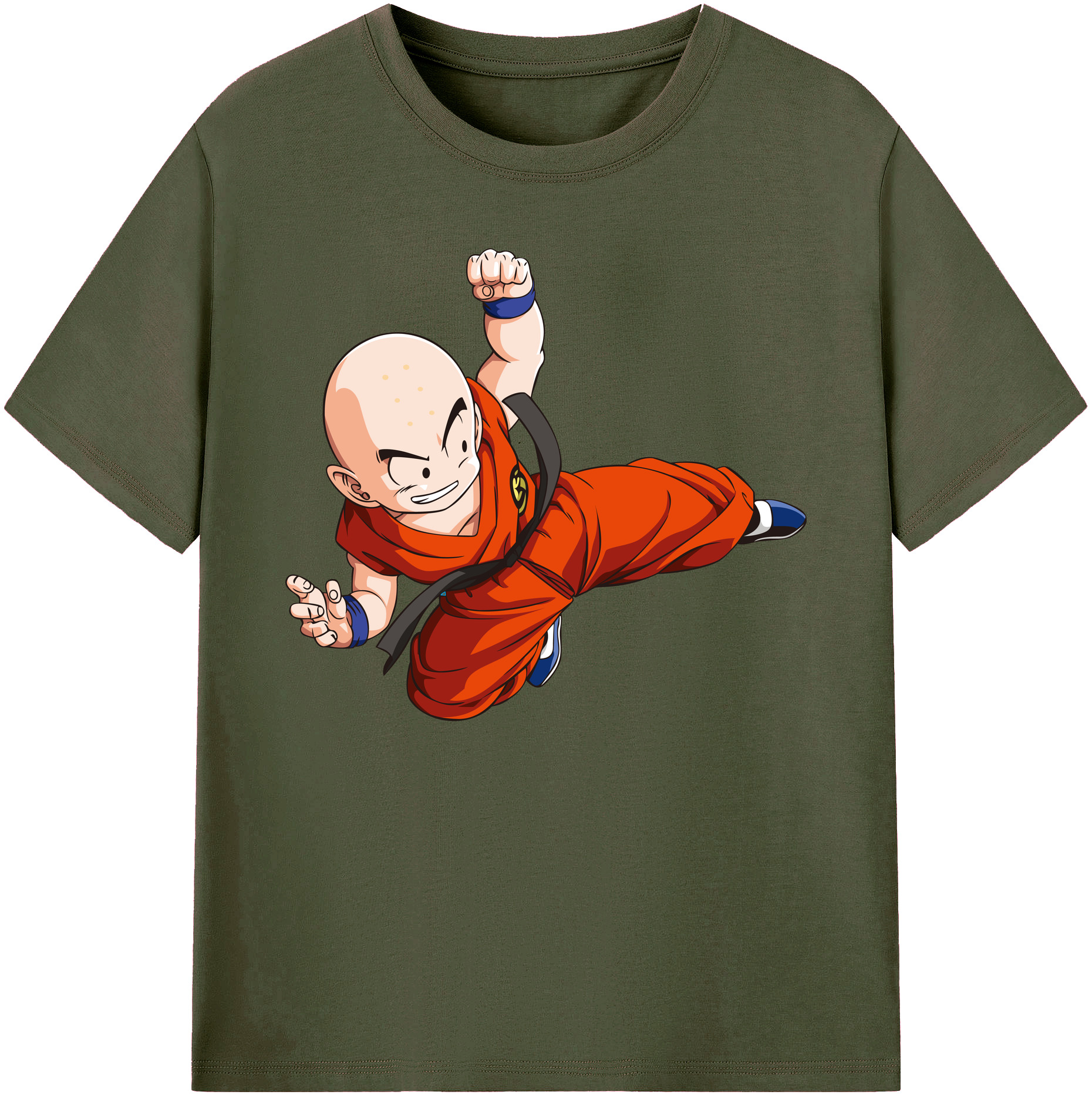 （画像用） ドラゴンボール クリリン DRAGON BALL krillin 綿100％ メンズ半袖Tシャツ｜肌触りやわらか＆通気性